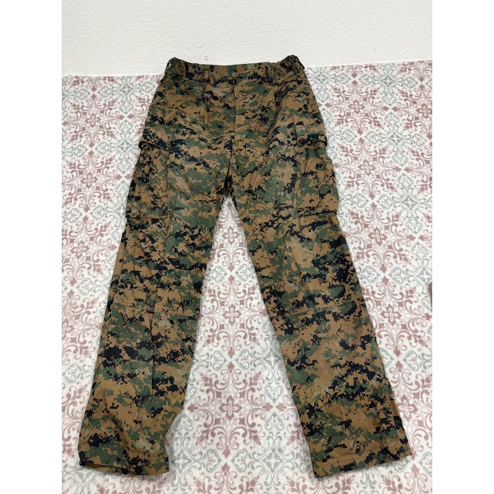 USMC MARPAT Digital Woodland Camo Trousers Military Cargo Pants 31x31
